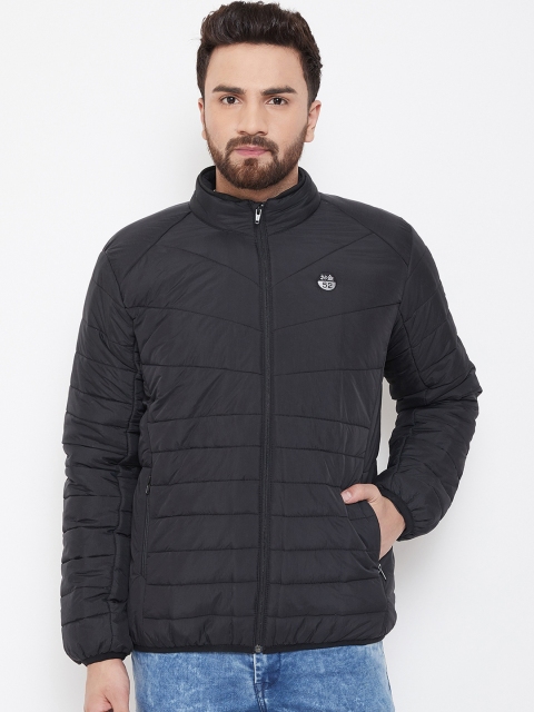 Okane Men Black Solid Puffer Jacket