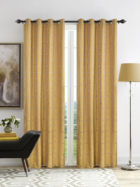 Deco Window Yellow Set of 2 Curtains