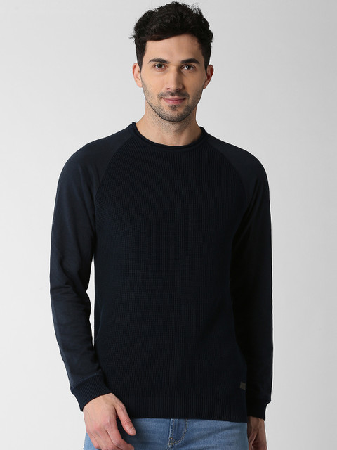 Peter England Casuals Men Black Self Design Pullover Sweater
Peter England Casuals Men Black Self Design Pullover Sweater