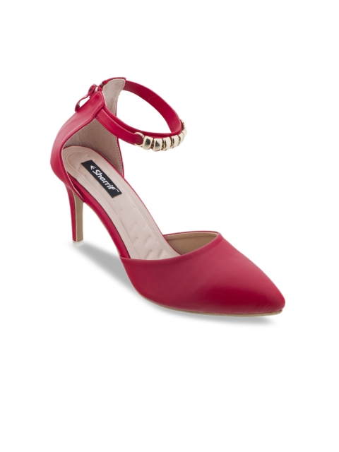 Sherrif Shoes Women Red Solid Pumps