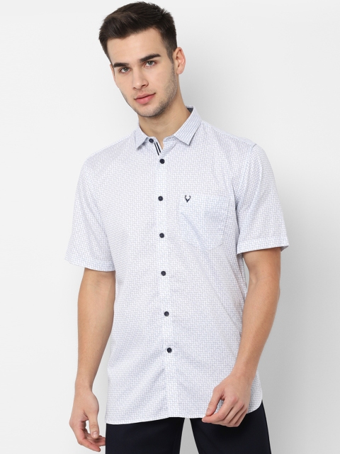 Allen Solly Men Blue & White Slim Fit Printed Casual Shirt