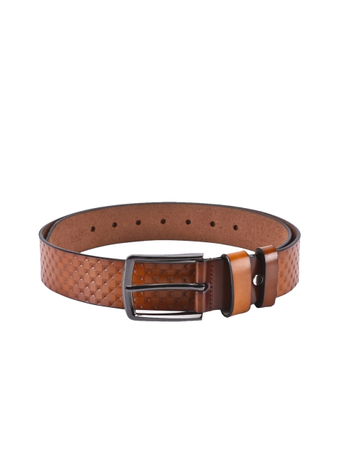 BuckleUp Men Tan Brown Textured Belt