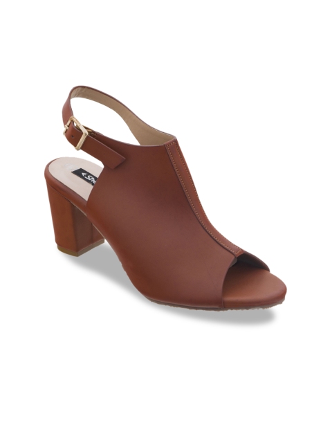 Sherrif Shoes Women Brown Solid Heels