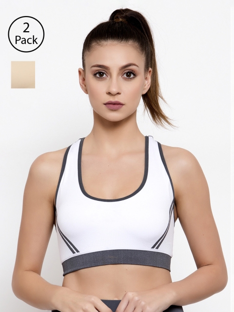 Friskers Pack of 2 Solid Non-Wired Lightly Padded Sports Bras O-3606-02-09-30B, Beige
Friskers Pack of 2 Solid Non-Wired Lightly Padded Sports Bras O-3606-02-09-30B, Beige