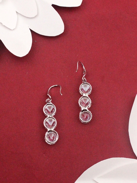 Sia Art Jewellery Silver-Toned Contemporary Drop Earrings