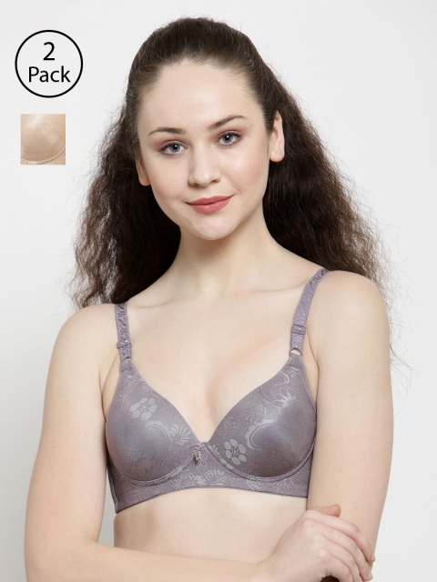 Friskers Pack of 2 Lace Non-Wired Lightly Padded Plunge Bras O-3322-09-27, Purple
Friskers Pack of 2 Lace Non-Wired Lightly Padded Plunge Bras O-3322-09-27, Purple