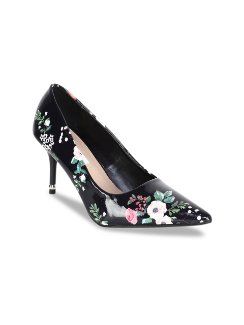 ELLE Women Black Printed Pumps