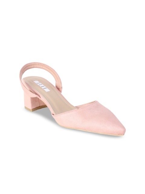 ELLE Women Pink Solid Pumps