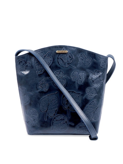 Hidesign Blue Textured Bucket Sling Bag