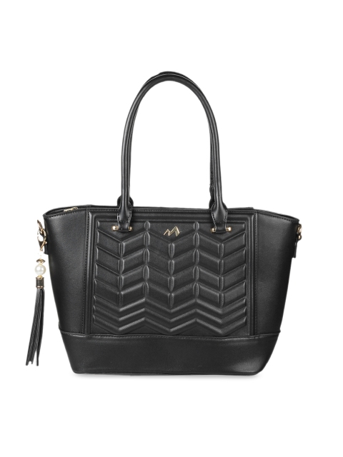 Metro Black Textured Handheld Bag