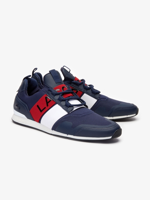 Lacoste Men Navy Blue Menerva Elite Textile and Synthetic Trainers