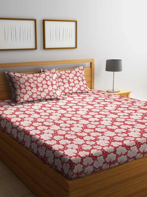 Cortina Red & Cream-Coloured Floral 104 TC Cotton 1 Queen Bedsheet with 2 Pillow Covers
Cortina Red & Cream-Coloured Floral 104 TC Cotton 1 Queen Bedsheet with 2 Pillow Covers