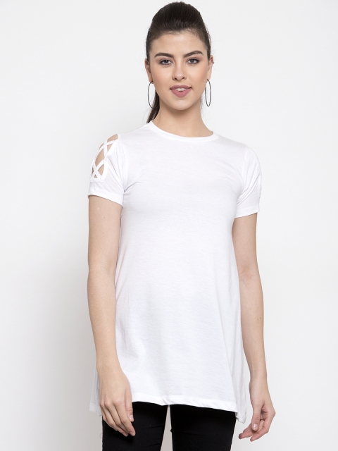 Kalt White Solid Tunic