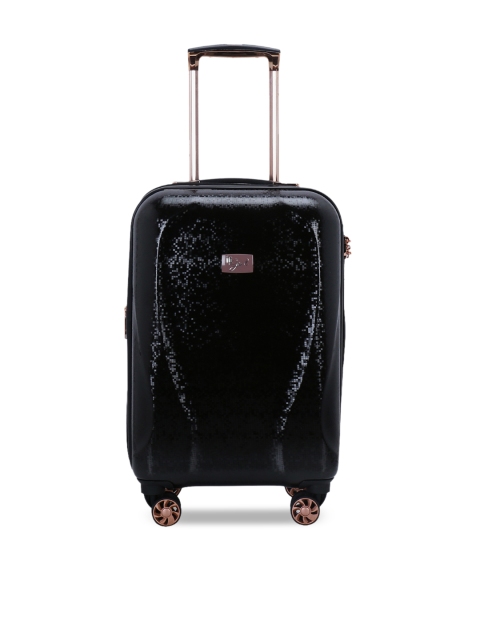 IT luggage Black Textured Sparkle Hard-Sided Expandable Cabin Trolley Suitcase
IT luggage Black Textured Sparkle Hard-Sided Expandable Cabin Trolley Suitcase