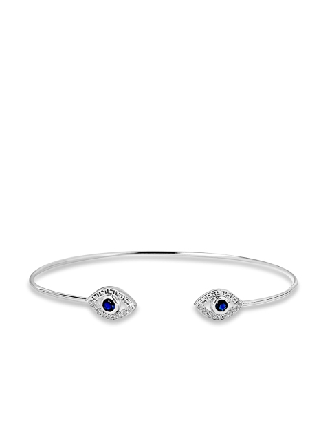 ZAYN Silver-Plated & Blue 92.5% Sterling Silver Cuff Bracelet