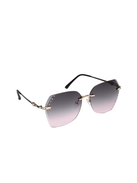 Get Glamr Women Oversized UV Protected Sunglasses, Black