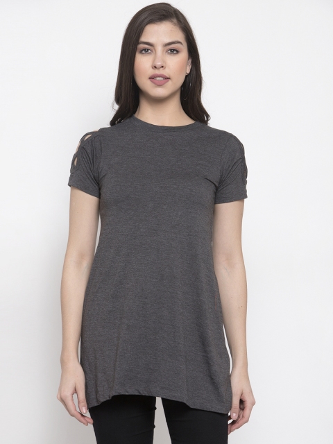 Kalt Women Grey Solid Tunic