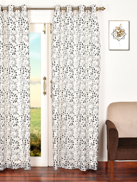 Ariana Black & White Black Out Door Curtain