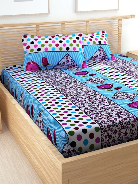 Story@home Blue & Off-White Floral 152 TC Cotton 1 Queen Bedsheet with 2 Pillow Covers
Story@home Blue & Off-White Floral 152 TC Cotton 1 Queen Bedsheet with 2 Pillow Covers