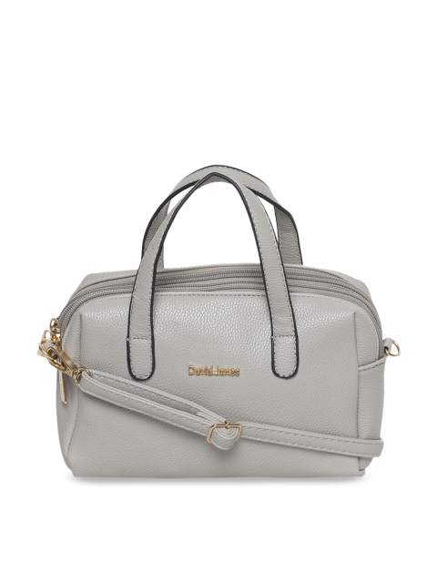 David Jones Beige Solid Handheld Bag