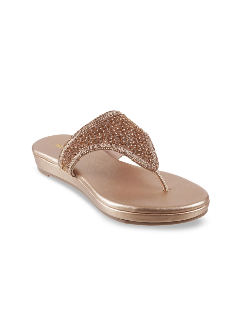 Mochi Women Gold-Toned Embellished Heels