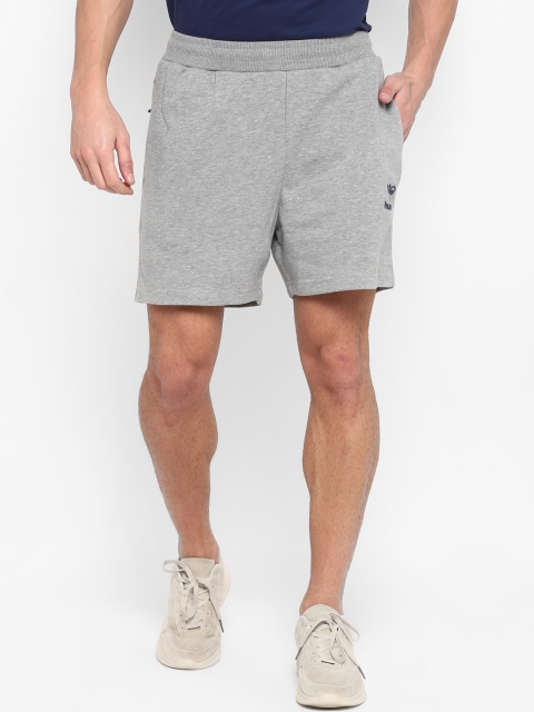 hummel Men Grey Solid Regular Fit Sports Shorts