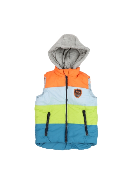 Pantaloons Baby Boys Multicoloured Colourblocked Puffer Jacket, Multi