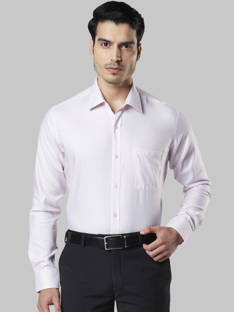 Raymond Men Purple Regular Fit Self Design Formal Shirt