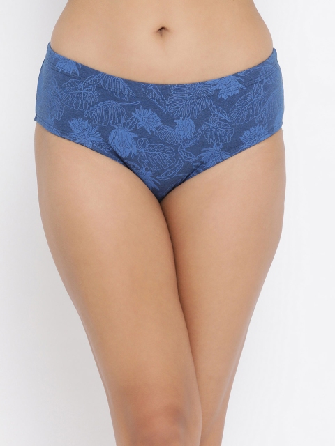 Clovia Women Blue Printed Hipster Briefs PN3419P08
