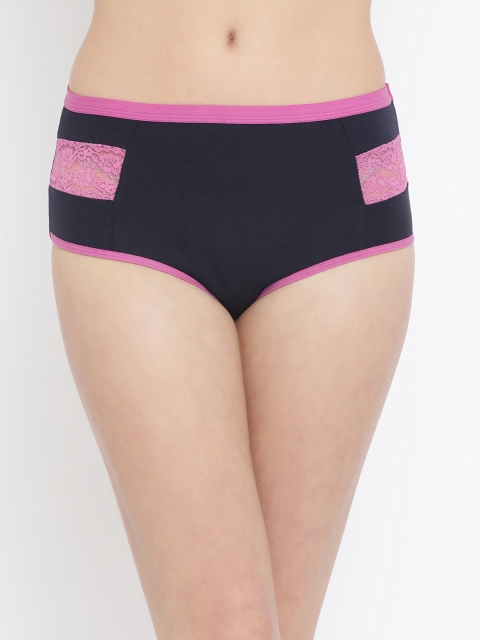 Clovia Women Black & Pink Solid High-Rise Hipster Briefs With Lace Inserts PN3422P12S
Clovia Women Black & Pink Solid High-Rise Hipster Briefs With Lace Inserts PN3422P12S