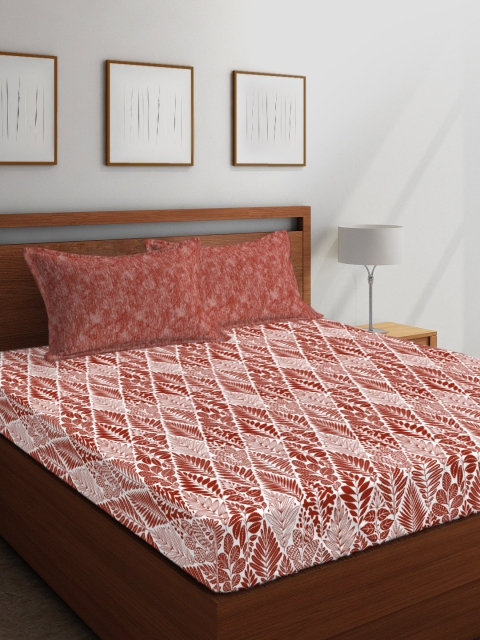 Boutique Living India Off-White & Rust Conversational 144 TC Cotton 1 Queen Bedsheet with 2 Pillow Covers
Boutique Living India Off-White & Rust Conversational 144 TC Cotton 1 Queen Bedsheet with 2 Pillow Covers