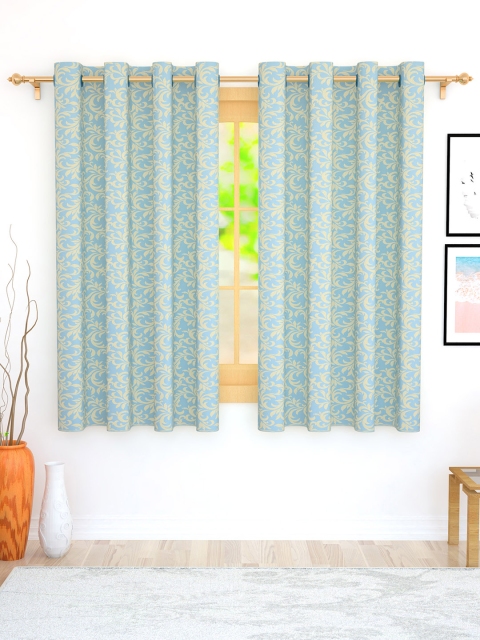 Story@home Set of 2 Turquoise Blue & Gold-Coloured Jacquard Textured Window Curtains
Story@home Set of 2 Turquoise Blue & Gold-Coloured Jacquard Textured Window Curtains