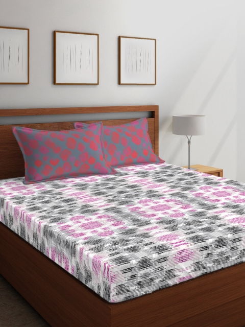 Boutique Living India Pink & White Abstract 210 TC Cotton 1 King Bedsheet with 2 Pillow Covers
Boutique Living India Pink & White Abstract 210 TC Cotton 1 King Bedsheet with 2 Pillow Covers