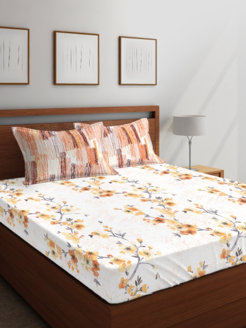 Boutique Living India Orange & White Floral 200 TC Cotton 1 King Bedsheet with 2 Pillow Covers
Boutique Living India Orange & White Floral 200 TC Cotton 1 King Bedsheet with 2 Pillow Covers