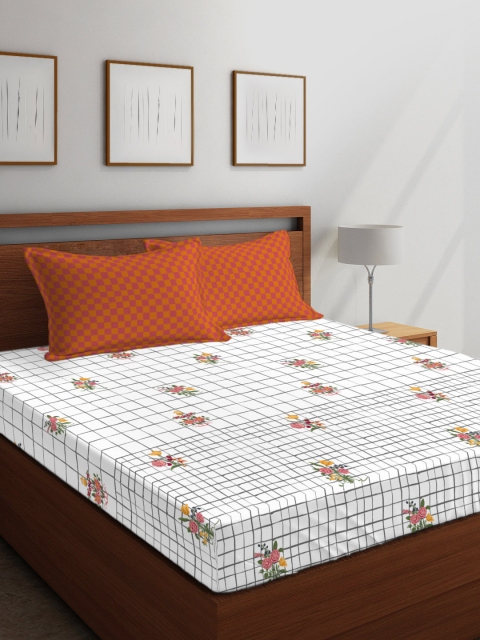 Boutique Living India White & Orange Floral 210 TC Cotton 1 King Bedsheet with 2 Pillow Covers
Boutique Living India White & Orange Floral 210 TC Cotton 1 King Bedsheet with 2 Pillow Covers