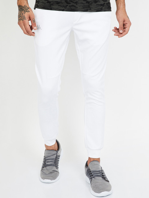 Kappa Men White Solid Slim Fit Joggers 
Kappa Men White Solid Slim Fit Joggers