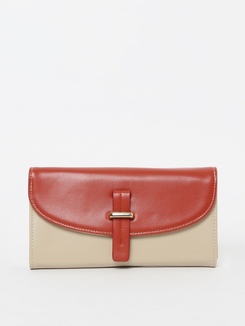 Ginger by Lifestyle Beige & Brown Colourblocked Sling Bag