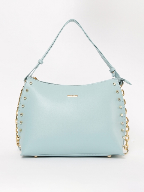 Ginger by Lifestyle Turquoise Blue Solid Hobo Bag
