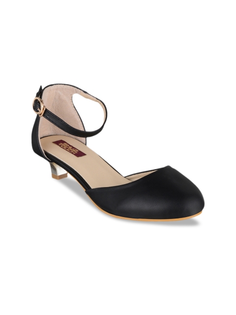 SHUZ TOUCH Women Black Solid Pumps