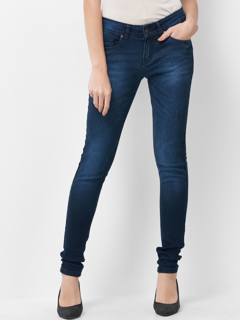 109F Women Blue Regular Fit Mid-Rise Clean Look Jeans