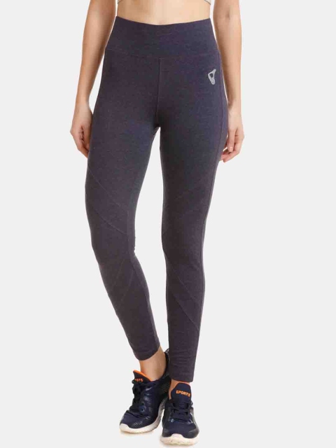 Zelocity by Zivame Women Navy Blue Solid Tights