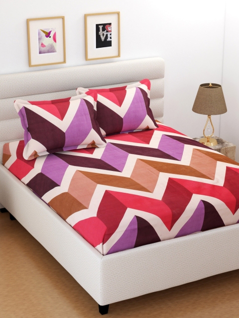 XtroMac Multicoloured Geometric 104 TC Polycotton 1 Queen Bedsheet with 2 Pillow Covers, Multi
XtroMac Multicoloured Geometric 104 TC Polycotton 1 Queen Bedsheet with 2 Pillow Covers, Multi