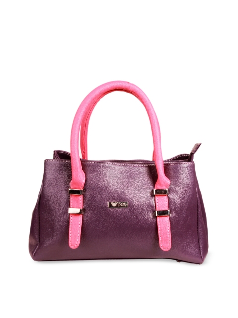 Beau Design Purple Textured Handheld Bag