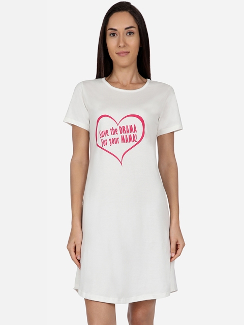 Nick&Jess White Printed Nightdress
