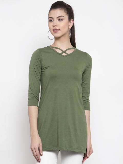 Kalt Green Solid Tunic