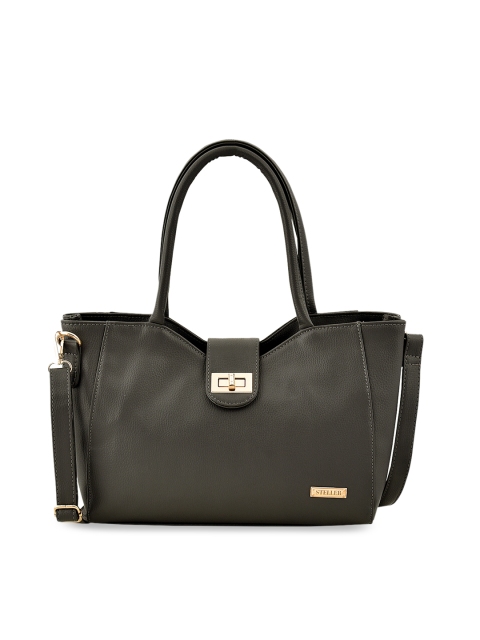 STELLER Grey Solid Handheld Bag