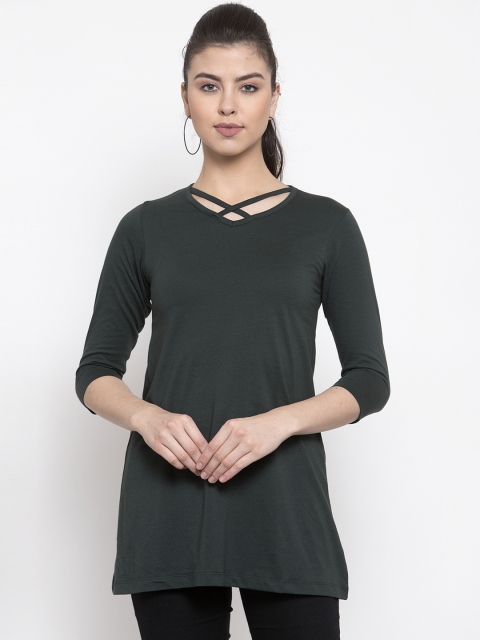 Kalt Green Solid Tunic