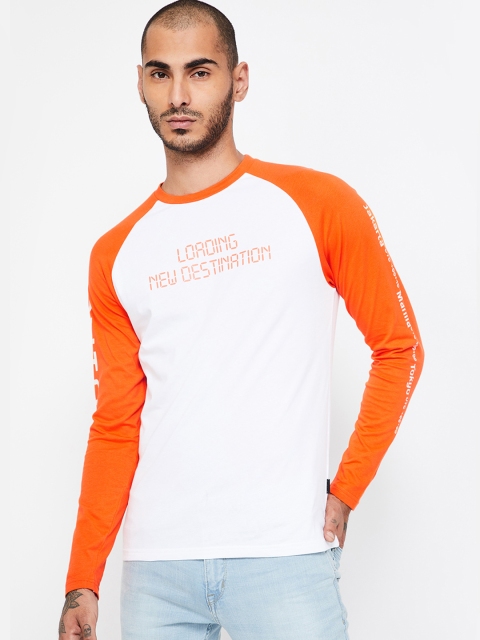 Bossini Men Orange Solid Round Neck T-shirt