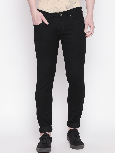 High Star Men Black Slim Fit Mid-Rise Clean Look Stretchable Jeans