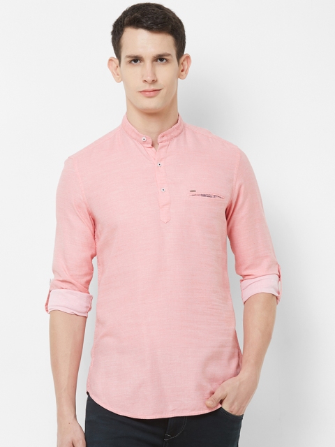 Killer Men Coral Regular Fit Solid Casual Shirt